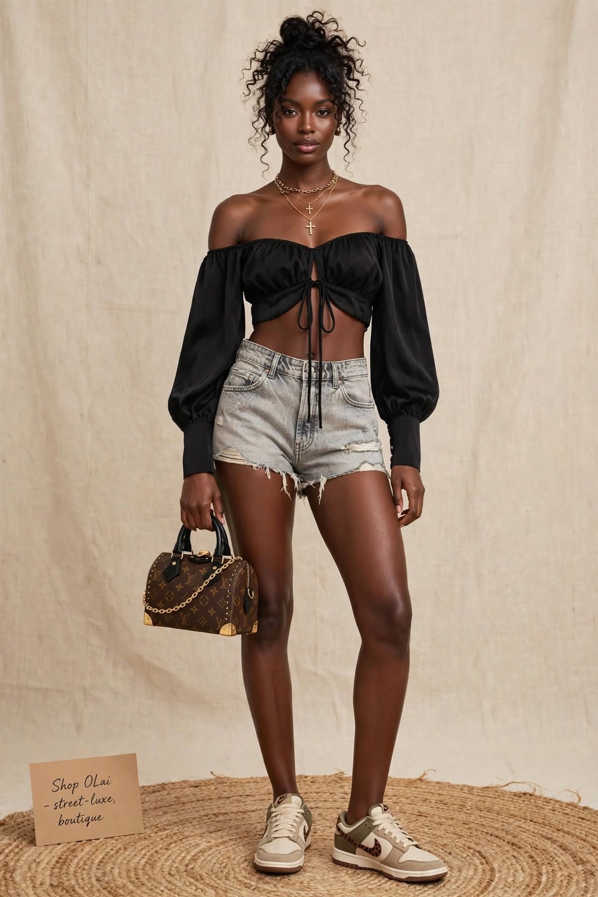 Off The Shoulder Satin Crop Top