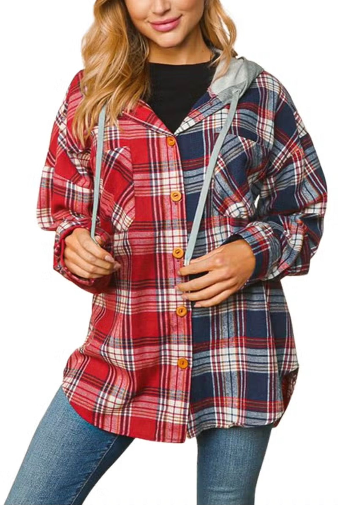 Plaid Long Sleeve Jacket