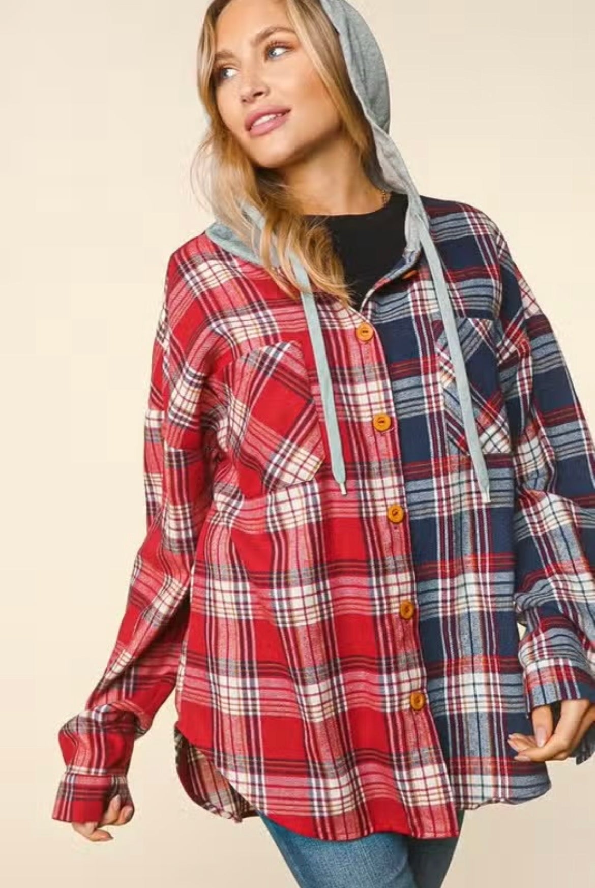 Plaid Long Sleeve Jacket