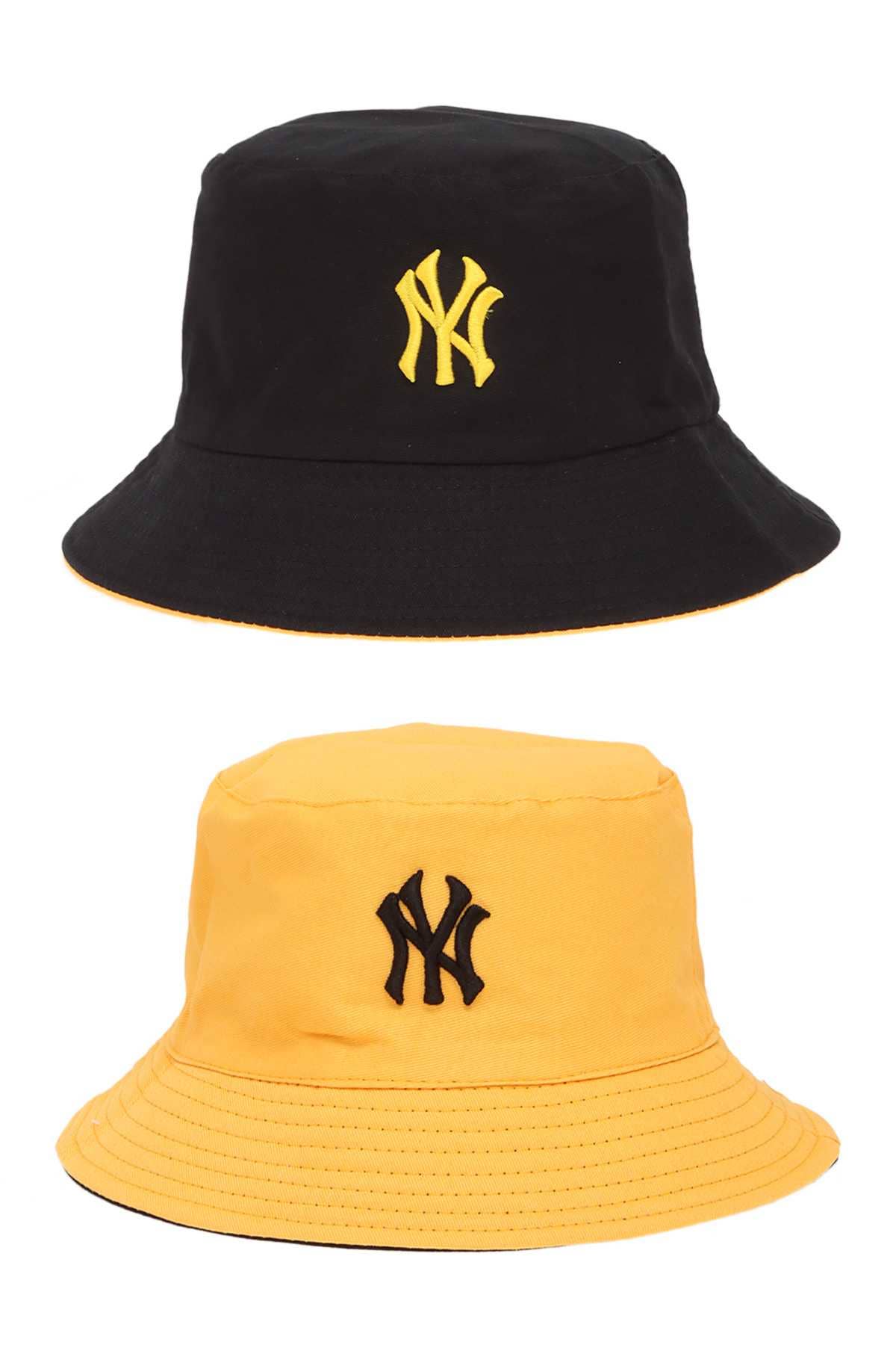 NY 3D Embroidery Reversible Bucket Hat