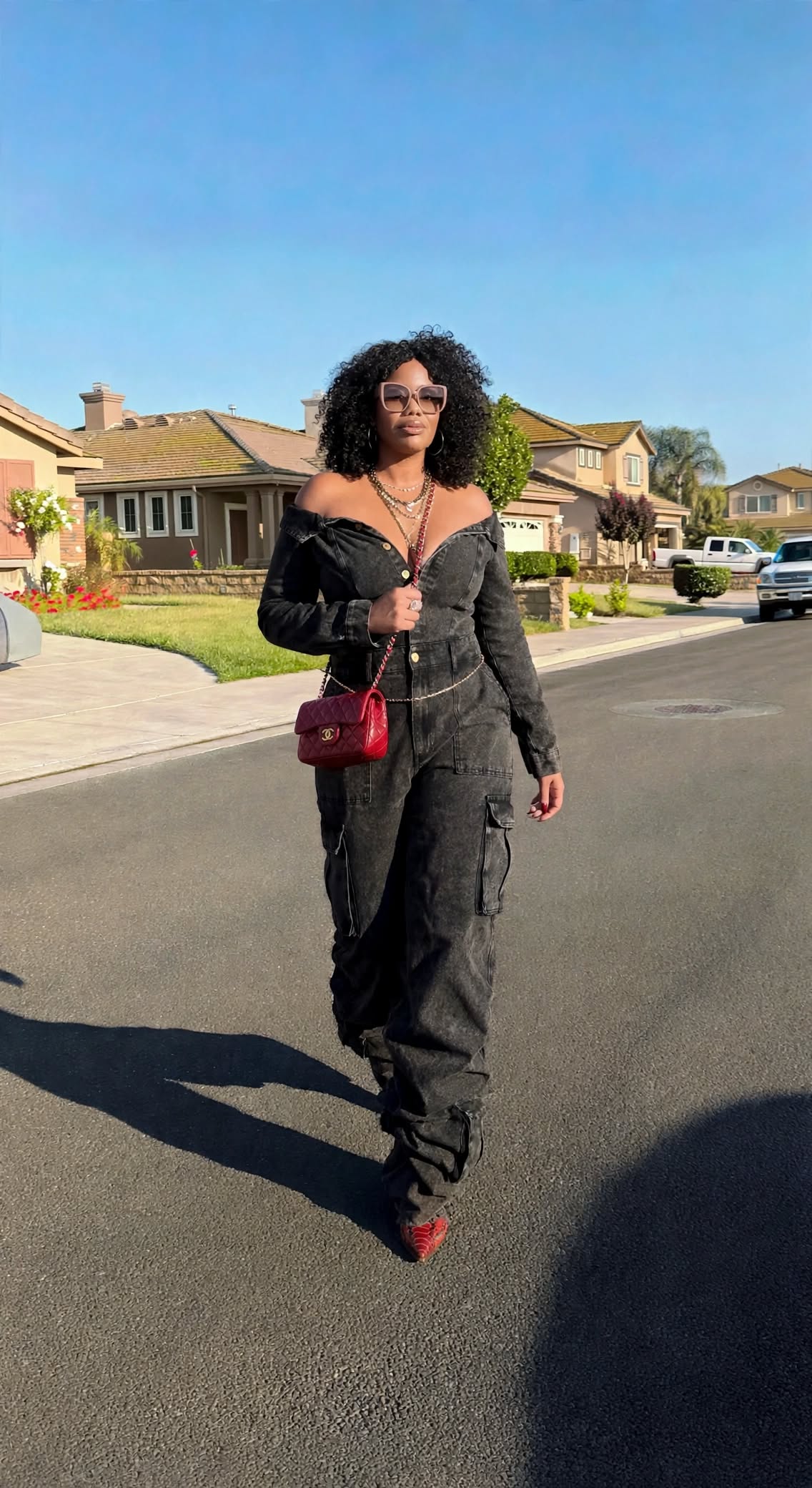 Denim Cardigan jumpsuit
