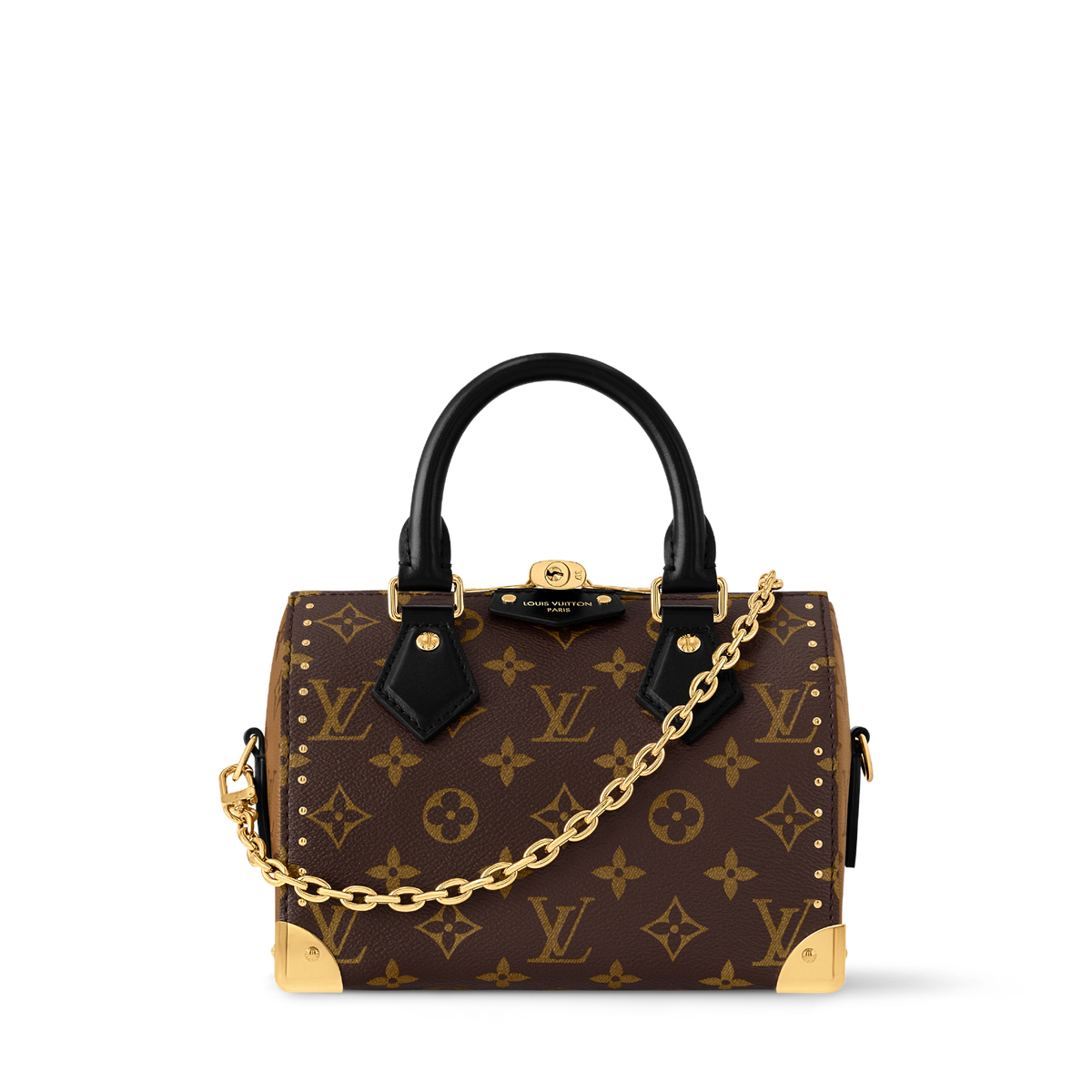 ICONIC Mini Trunk Bag - Monogram | Gold Chain