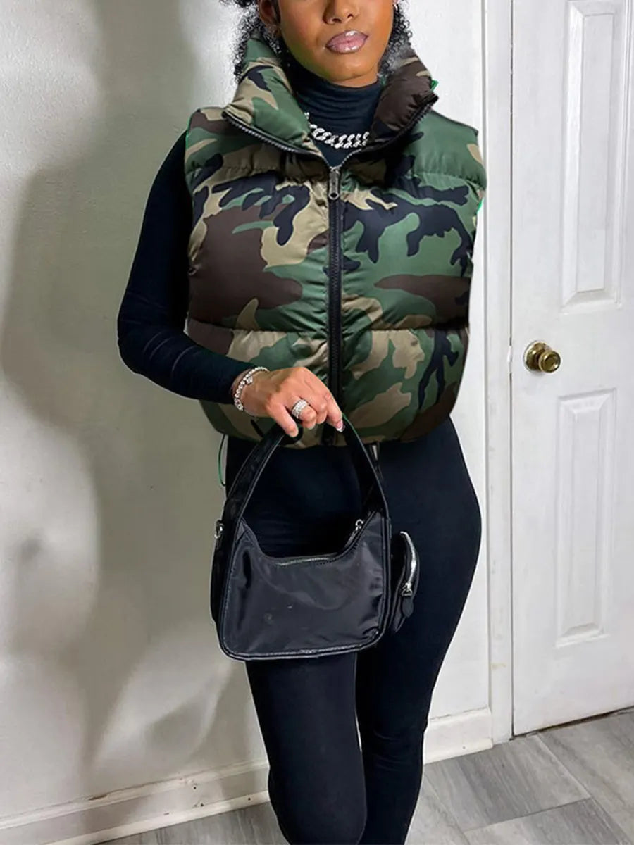 Camouflage Puffer Vest