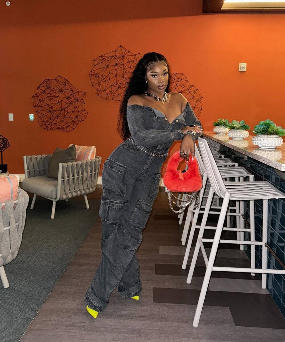 Denim Cardigan jumpsuit